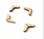 Металлические защитные уголки для книг - 4 шт (Золотые) 